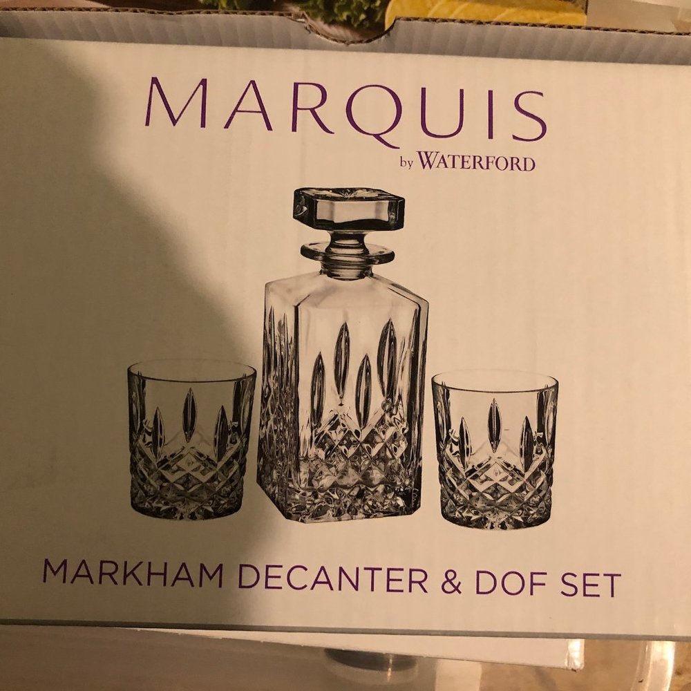 Waterford Decanter w/ Glasses
